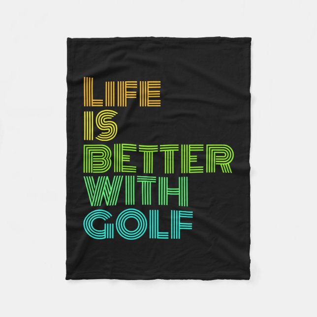 Livet är bättre med Golf Fleecefilt (Framsidan)