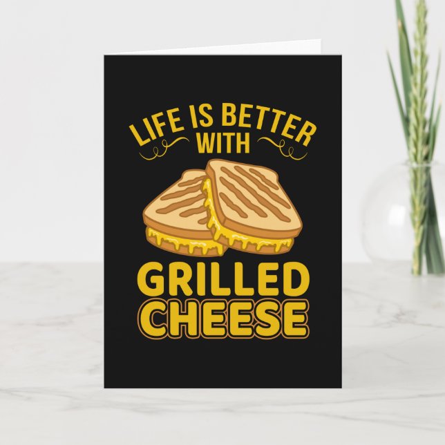 Livet är bättre med Grilled Cheese Kort (Framsida)