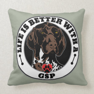 Livet är bättre med GSP Hund aveln Kudde