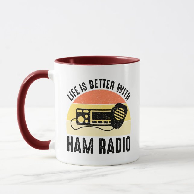 Livet är bättre med Ham Radio Mugg (Vänster)