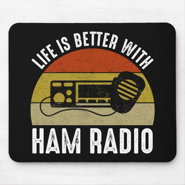 Livet är bättre med Ham Radio Musmatta (Framsidan)