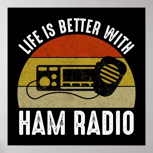 Livet är bättre med Ham Radio Poster (Framsidan)