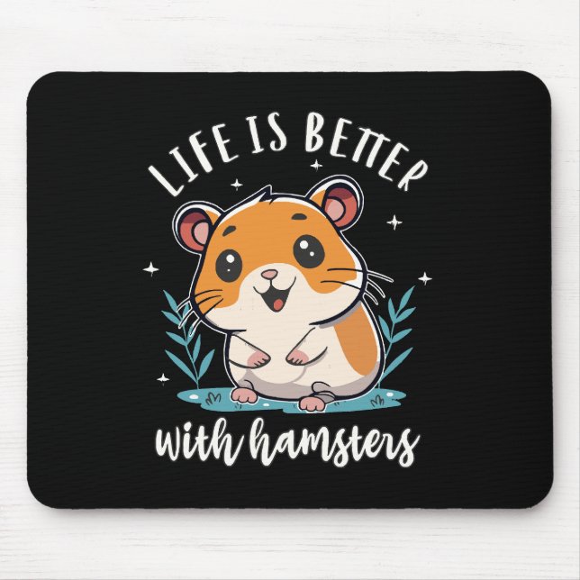 Livet är bättre med hamstrar musmatta (Framsidan)