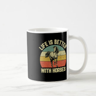 Livet är bättre med hästar av Cute H Kaffemugg