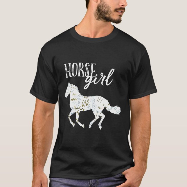 Livet är bättre med hästutbildare för Blommigt av  T Shirt (Framsida)