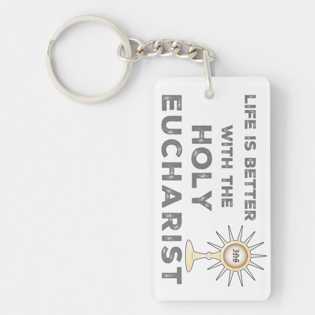 Livet är bättre med Heligan Eucharist Nyckelring (Framsidan)