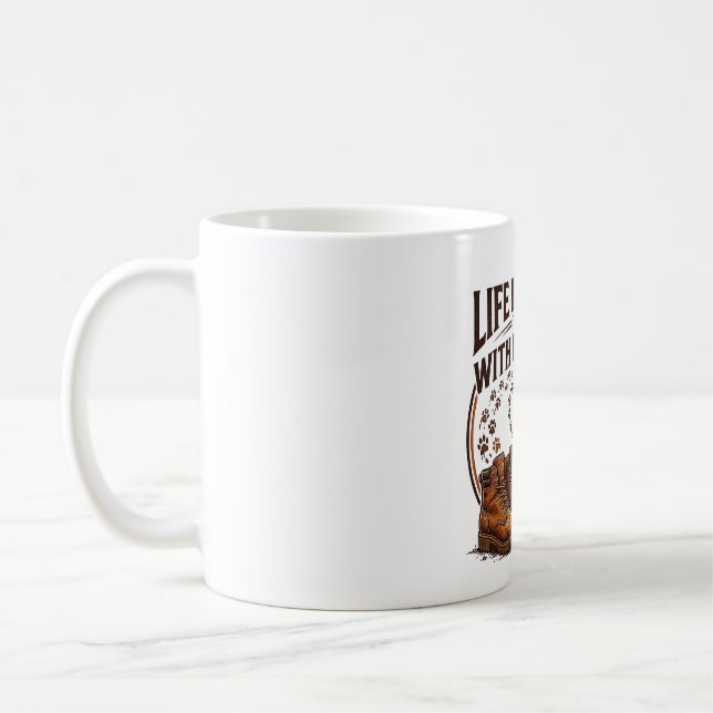 Livet är Bättre Med Hundar Kaffemugg (Vänster)