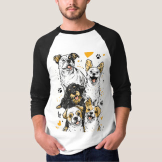 Livet är bättre med hundar – Rolig grafisk hundäls T Shirt