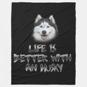 Livet är bättre med Husky Fleecefilt