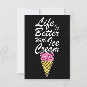 Livet är bättre med Ice Cream Tack Kort