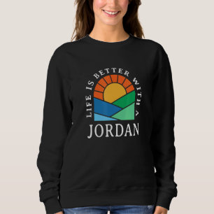 Livet är bättre med Jordaniens Namn Personlig Nic T Shirt