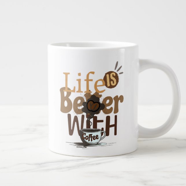 Livet är Bättre Med KAFFE Jumbo Mugg (Höger)