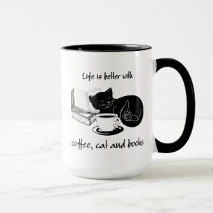 LIVET ÄR BÄTTRE MED KAFFE OCH BOKAR MUGG