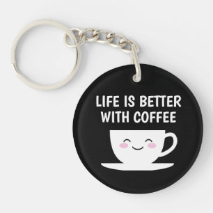 Livet är bättre med kaffet Kawaii tecknad kopp