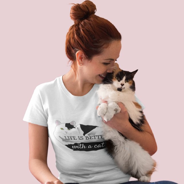Livet är bättre med katt T-Shirt (Skapare uppladdad)