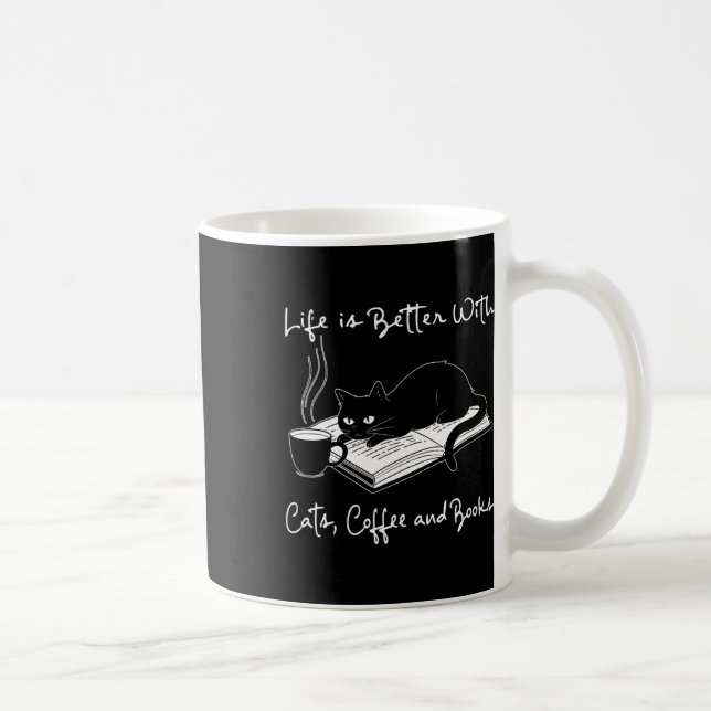 Livet är bättre med katter kaffemugg (Höger)