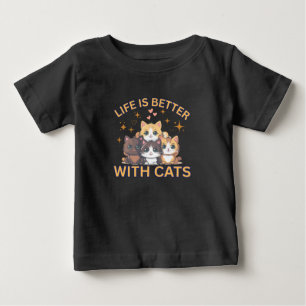 Livet Är Bättre Med Katter Söta Kattungar Baby T-S T Shirt