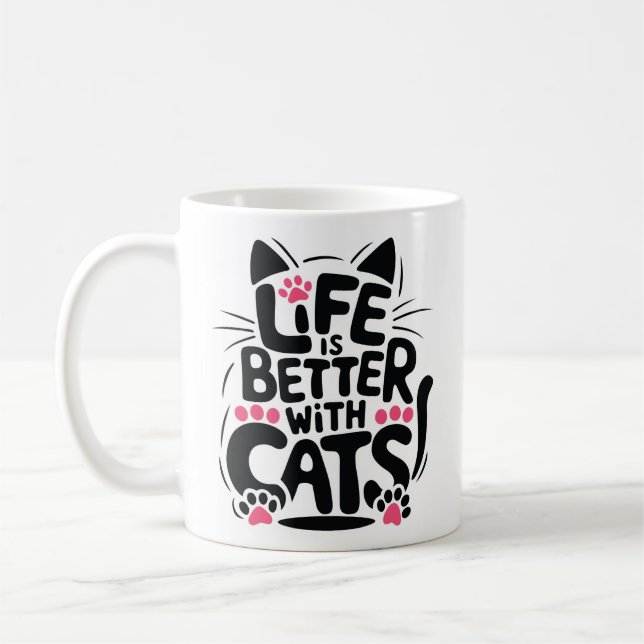 Livet är Bättre Med Kattmugg | Vi Är Alla Muggar (Vänster)