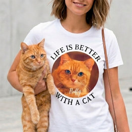 Livet är bättre med kattpersonlig kittens foto t shirt
