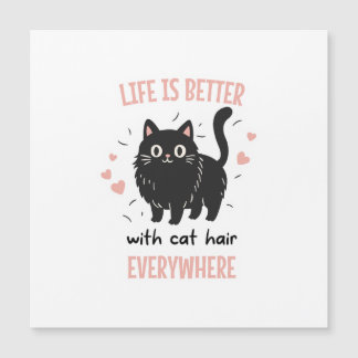 Livet är bättre med kattull överallt, rolig katt