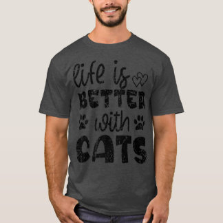 Livet är bättre med kattunge Cat Lover VI T Shirt