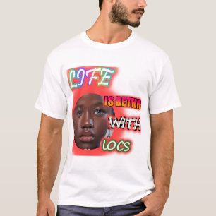 Livet är bättre med Locor, svarta kvinnor T+SHIRT T Shirt