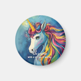 Livet är bättre med magiska stänk. magnet