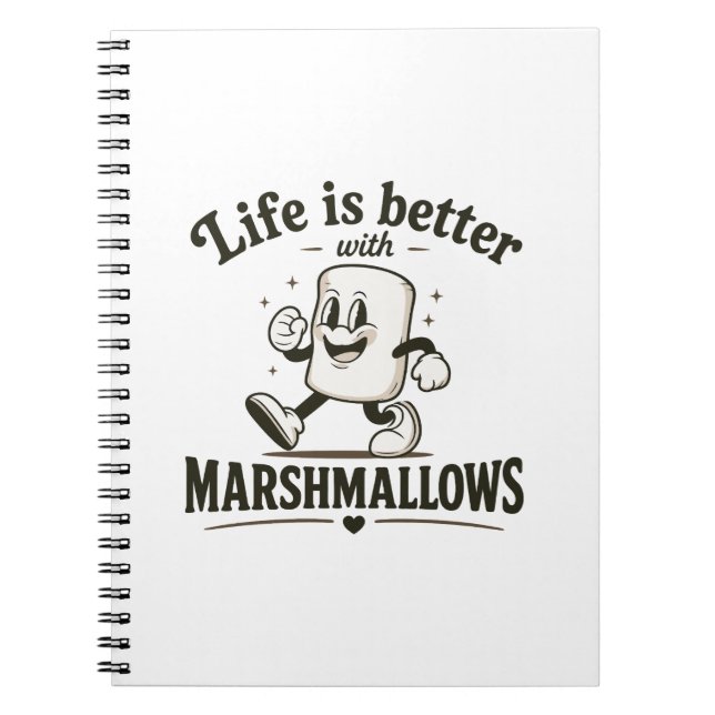 Livet är bättre med marshmallows anteckningsbok (Framsidan)