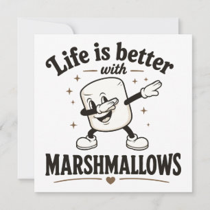 Livet är bättre med marshmallows inbjudningar