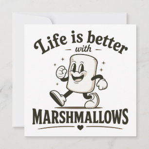 Livet är bättre med marshmallows inbjudningar