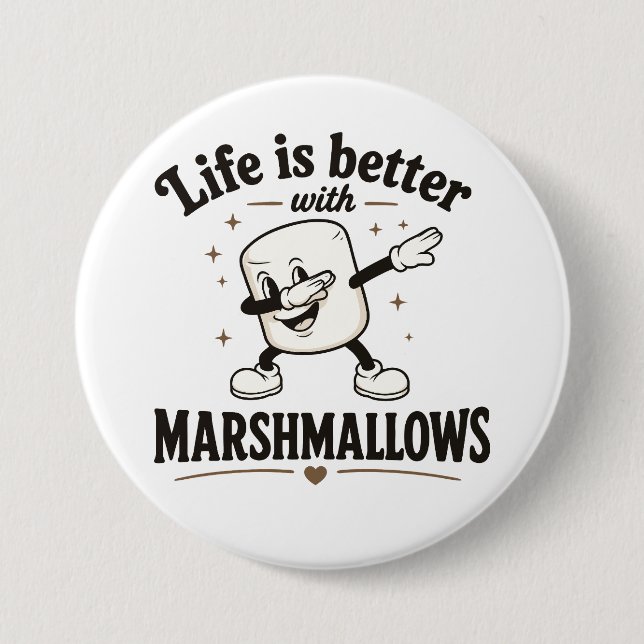 Livet är bättre med marshmallows knapp (Framsida)
