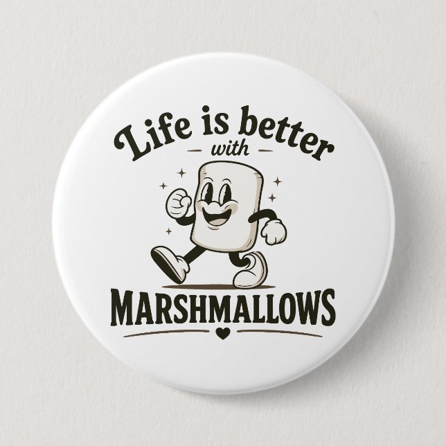Livet är bättre med marshmallows knapp (Framsida)
