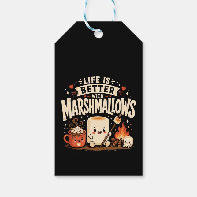 Livet är bättre med marshmallows presentetikett (Framsidan)