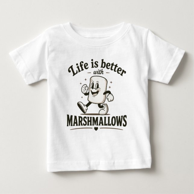 Livet är bättre med marshmallows t shirt (Framsida)