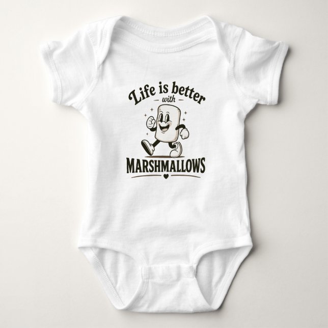 Livet är bättre med marshmallows t shirt (Framsida)