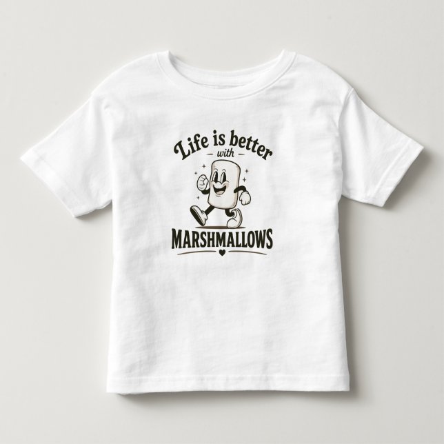 Livet är bättre med marshmallows t shirt (Framsida)