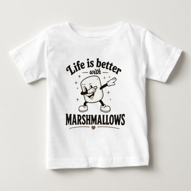 Livet är bättre med marshmallows t shirt (Framsida)