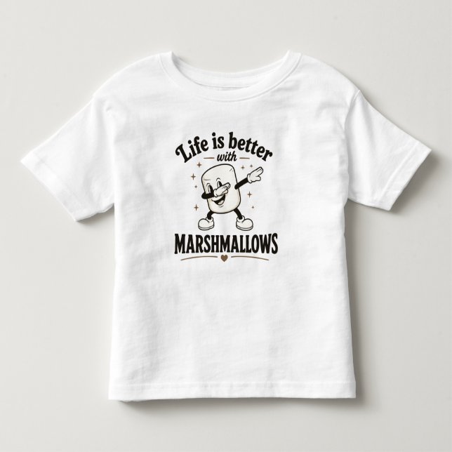 Livet är bättre med marshmallows t shirt (Framsida)