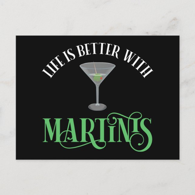 Livet är bättre med Martinis Vykort (Framsida)