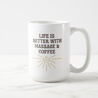 Livet är bättre med massage av kaffe Mugg/gift Kaffemugg