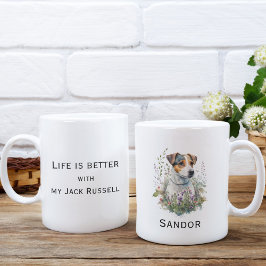 Livet är bättre med min Jack Russell-hund Kaffemugg