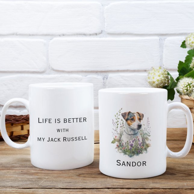 Livet är bättre med min Jack Russell-hund Kaffemugg (Skapare uppladdad)