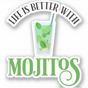 Livet är bättre med mojitos klistermärken