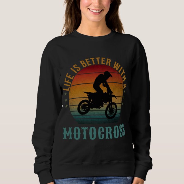 LIVET ÄR BÄTTRE MED MOTOCROSS  T SHIRT (Framsida)