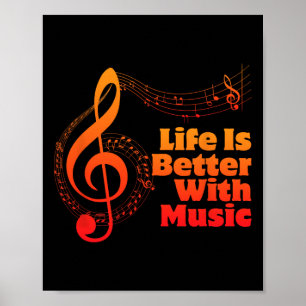 Livet är bättre med musikteori Musikerlärare Poster