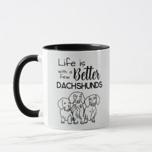 Livet är bättre med några Dachshunds-dockor Mugg