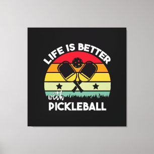 Livet är bättre med Pickleball Canvastryck
