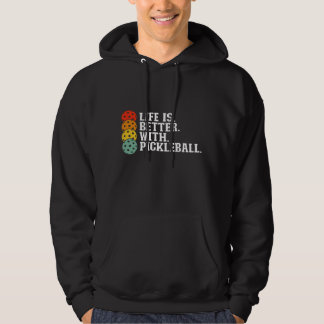 Livet är bättre med Pickleball - en fin Pickleball Hoodie