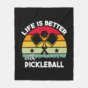 Livet är bättre med Pickleball Fleecefilt