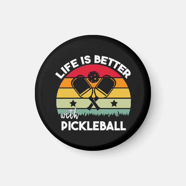 Livet är bättre med Pickleball Magnet (Framsidan)
